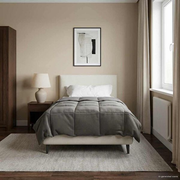 vidaXL Puni pokrivač za cijelu godinu Svijetlo siva 135 x 200 cm