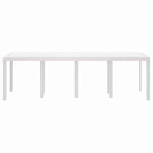 vidaXL Stol za vrt Bijelo 250 x 100 x 73 cm poliratan
