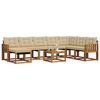vidaXL Set vanjskih sofa s jastukom 9 pcs Prirodna i bež