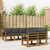 vidaXL Set vanjskih sofa s jastukom 8 pcs Prirodna i antracit