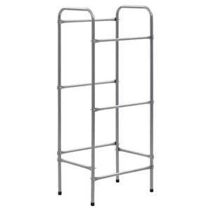 vidaXL Police za pohranu za 3 sanduka srebrne 50 x 33 x 116 cm čelične
