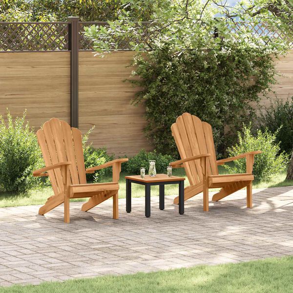 vidaXL Adirondack stolica 2 pcs Smeđa 78 x 77 x 95 cm Čvrsto teak drvo