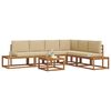 vidaXL Set vanjskih sofa s jastukom 7 Komad Prirodna i bež