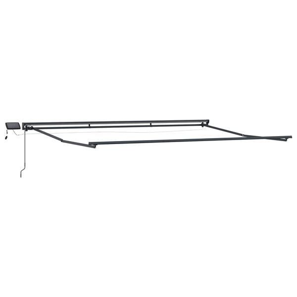 vidaXL Ručni okvir tende s LED-ima Antracit 4 &times; 3,5 m Aluminij