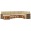 vidaXL Set vanjskih sofa s jastukom 6 pcs Prirodna