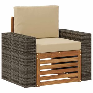vidaXL Srednja sofa za van Prirodna