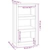 vidaXL Ormarić za knjige Crna 50 x 35 x 97 cm od masivne borovine
