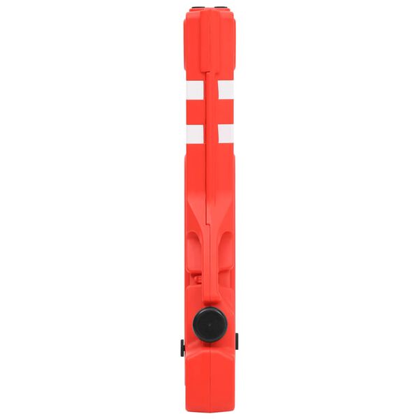 vidaXL Sklopiva prometna barijera crvena 210 x 50 x 105 cm