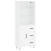 vidaXL Visoka komoda bijela 69,5x34x180 cm konstruirano drvo