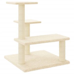 vidaXL Penjalica za mačke sa stupovima za grebanje krem 61 cm