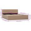 vidaXL Hidraulični okvir za krevet od umjetne kože boja kave 140x200 cm