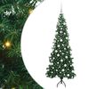 vidaXL Korner Umjetno Božićno Drvo Zelena 180 cm PVC i metal