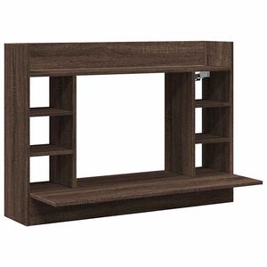 vidaXL Zidni radni stol boja smeđeg hrasta 105x48x75 cm drveni