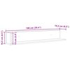 vidaXL Zidne police 2 kom Staro drvo 100x16,5x16,5cm Konstruirano drvo