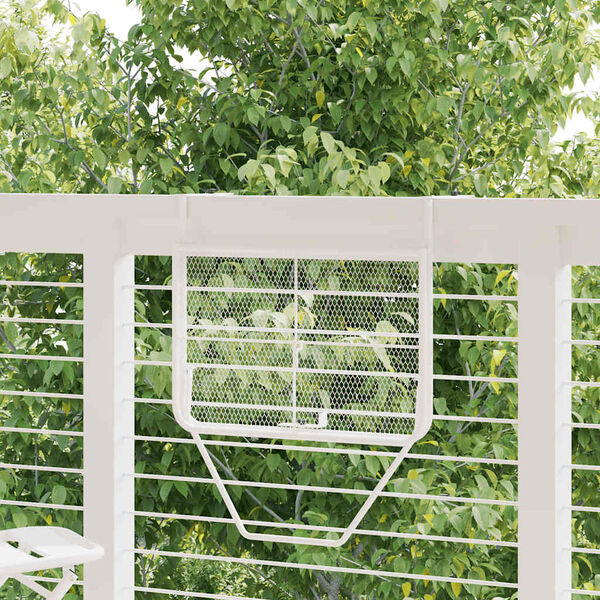 vidaXL Balkonski stol bijeli 60 x 40 cm čelični