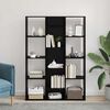 vidaXL Pregradna pregača s policom Crni hrast 100 x 24 x 140 cm