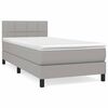 vidaXL Box spring krevet s madracem svjetlosivi 90x190 cm od tkanine
