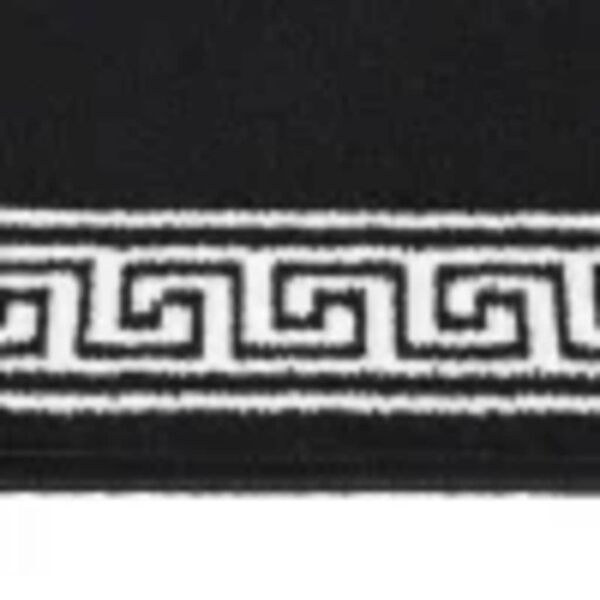 vidaXL Tepih-staza BCF crna s uzorkom 80 x 450 cm