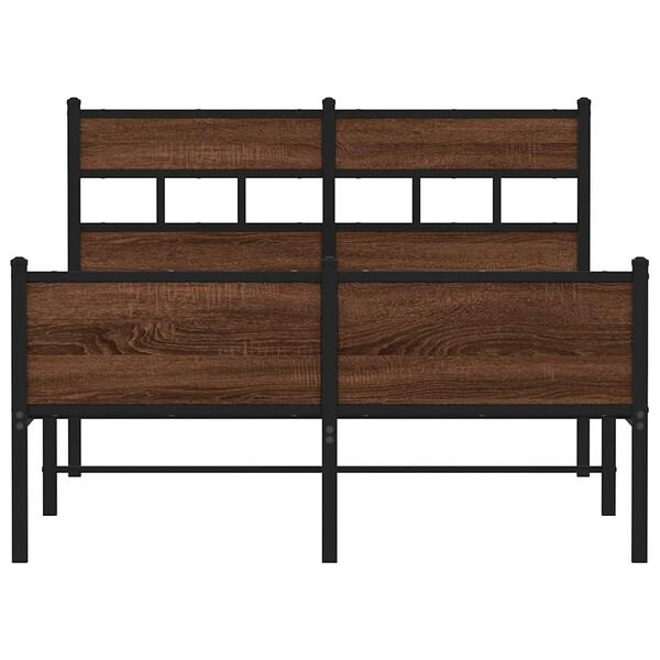 vidaXL Okvir kreveta bez madraca smeđa boja hrasta 120 x 200 cm drveni