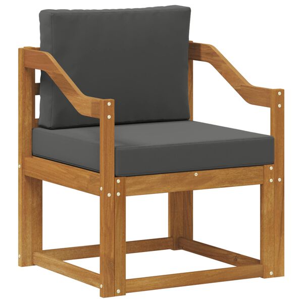 vidaXL Vanjski kauč Čvrsto drvo akacije i poliester Prirodna