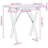 vidaXL Blagovaonski stol X-oblika 80x50x75 cm od borovine i čelik