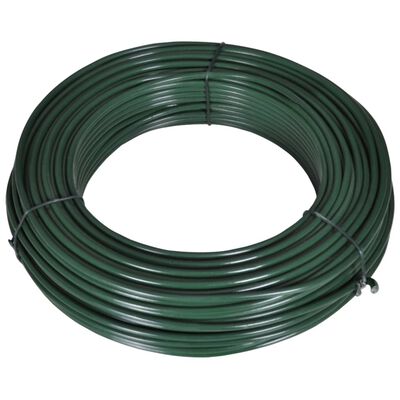 vidaXL Žica za zatezanje ograde 80 m 2,1/3,1 mm čelična zelena