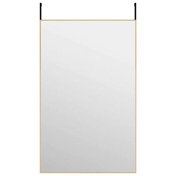 vidaXL Ogledalo za vrata zlatno 50x80 cm od stakla i aluminija