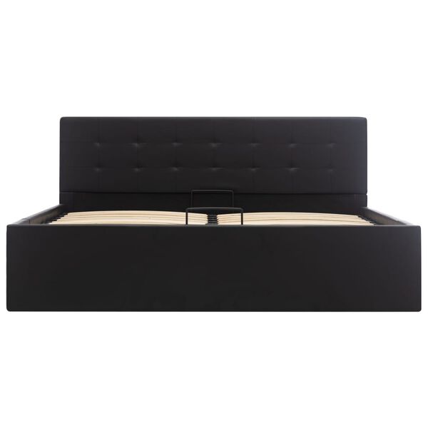 vidaXL Hidraulični okvir za krevet od umjetne kože crni 160 x 200 cm