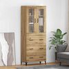 vidaXL Highboard Umjetnički hrast 69,5 x 34 x 180 cm Konstruirano drvo