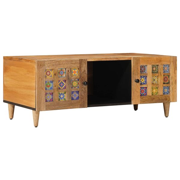 vidaXL Kava Stol Prirodna 100 x 54 x 40 cm Čvrsto drvo manga