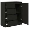 vidaXL Komoda s ladicama crni hrast 71x35x84 cm konstruirano drvo