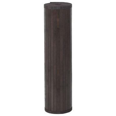 vidaXL Tepih pravokutni tamnosmeđi 70 x 1000 cm od bambusa