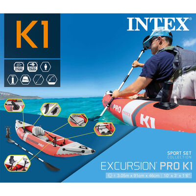 Intex kajak na napuhavanje Excursion Pro K1 305 x 91 x 46 cm