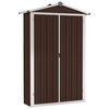 vidaXL Vrtno spremi&scaron;te smeđe 116x45x175 cm od pocinčanog čelika