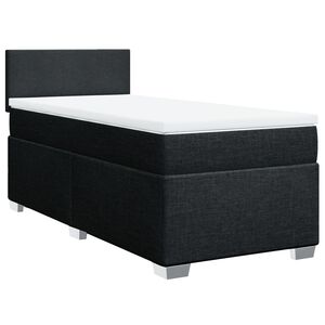 vidaXL Box spring krevet s madracem crni 80 x 200 cm od tkanine
