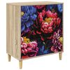 vidaXL Komoda KIEL Tamni cvjetni uzorak 66 x 36,5 x 75 cm Sonoma