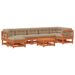 vidaXL Set lounge namje&scaron;taja za vrt 8 kom. Vo&scaron;tanosmeđa