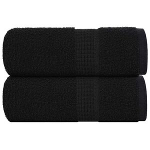vidaXL Ručnici za pranje FROGN 2 kom. Crne 30x30 cm 360 g/m&sup2;