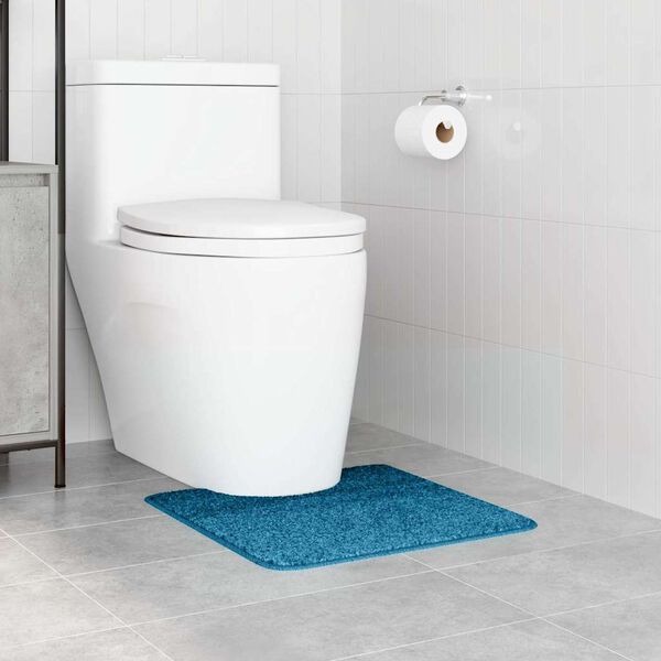 vidaXL Prostirka protiv klizanja s izrezom za WC Plava 50 x 50 cm PP