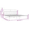 vidaXL Metalni okvir za krevet s uzglavljem bijeli 200x200 cm