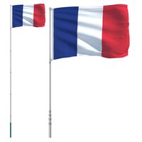 vidaXL Francuska zastava i jarbol 5,55 m aluminijski