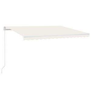 vidaXL Tenda na ručno uvlačenje 400 x 350 cm krem