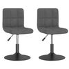 vidaXL Okretne blagovaonske stolice 2 kom tamnosive baršunaste