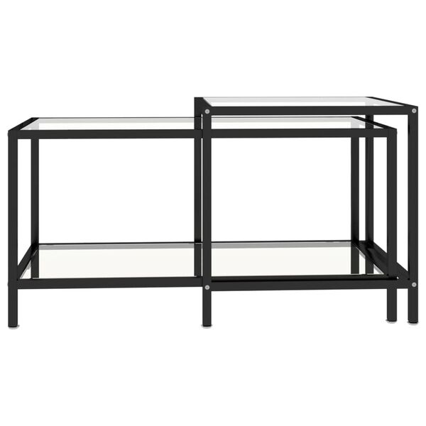 vidaXL Stolići za čaj od kaljenog stakla 2 kom prozirni