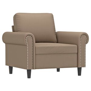 vidaXL Fotelja boja cappuccina 60 cm od umjetne kože