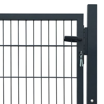 vidaXL 2D vrata za ogradu (jednostruka) antracit siva 106 x 130 cm