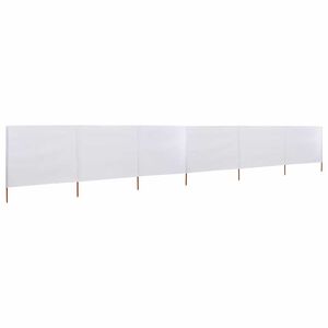 vidaXL Vjetrobran sa 6 panela od tkanine 800 x 80 cm bijeli