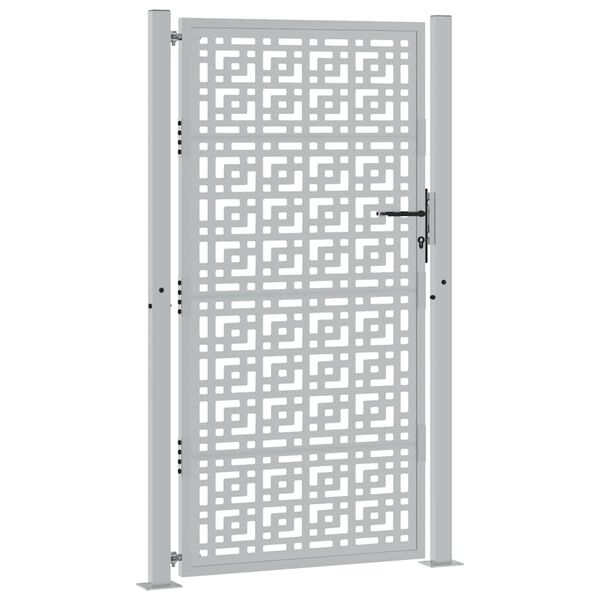 vidaXL Vrtna vrata 100x175 cm Otporna na vremenske uvjete Čelična Križni Dizajn