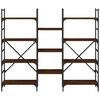 vidaXL Police za knjige boja smeđeg hrasta 160x28,5x136,5 cm drvene