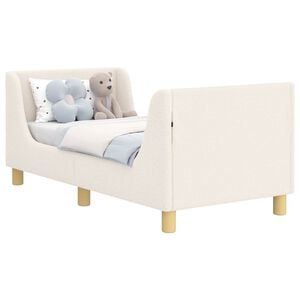 vidaXL Okvir kreveta za malu djecu s naslonom Krem 70 x 140 cm Boucl&eacute;